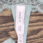 Auden Women's Cotton Thong with Lace Waistband Aquamarine Blue Green M