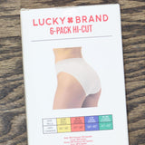 Lucky Brand Womens Ladies Hi-Cut 6-Pack Panties 1790598