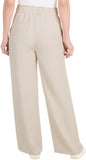 Hilary Radley Womens Wide Leg Crinkle Pants With Elastic Waistband 1777947