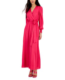 Inc International Concepts Women's Surplice-Neck Smocked-Cuff Maxi Dress