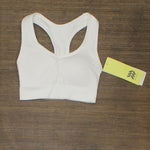 All in Motion Womens Medium Support Seamless Racerback Sports Bra 66E42 White XS