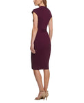 Vince Camuto Women's V-Neck Cap-Sleeve Bodycon Dress VC0M2013