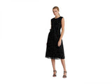 Lauren Ralph Lauren Womens Burnout Velvet Cocktail Dress 253854951001 Black 4