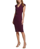 Vince Camuto Women's V-Neck Cap-Sleeve Bodycon Dress VC0M2013