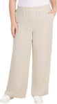 Hilary Radley Womens Wide Leg Crinkle Pants With Elastic Waistband 1777947