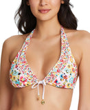 Bleu by Rod Beattie Flower Hour Printed Triangle Bikini Top RBFH22166