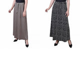 Ny Collection Womens Petites Polka Dot Belted Maxi Skirt PITK8021