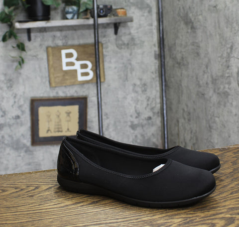 Comfortview Womens The Lyra Slip On Flats Black 11M