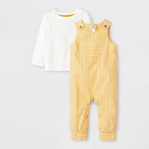 Cat & Jack Baby Solid Coveralls Set with Shirt