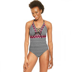 Kona Sol Women's Lace Up One Piece Swimsuit