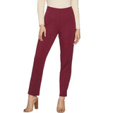 Joan Rivers Women's Signature Ankle Pants with Front Seam Wine Small