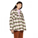 Wild Fable Women's Plaid Long Sleeve Button-Down Shirt Jacket