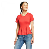 Mossimo Women's Short Sleeve Flowy Peplum T-Shirt