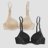 Women's Self Expressions 5809 Convertible Push Up Bra - 2 Pack