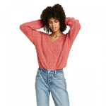 Wild Fable Women's Long Sleeve V-Neck Fuzzy Sweater