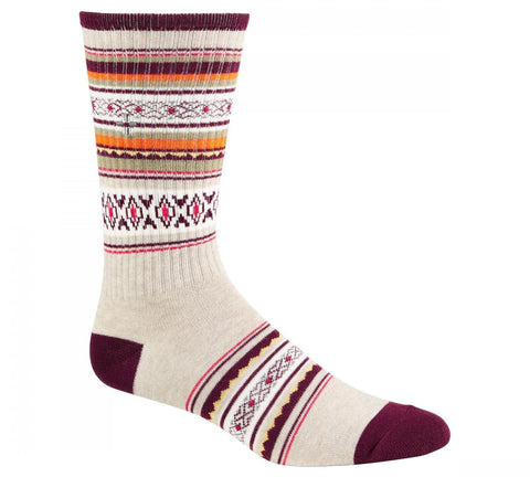 Sun + Stone Men's Novelty Striped Printed Crew Socks