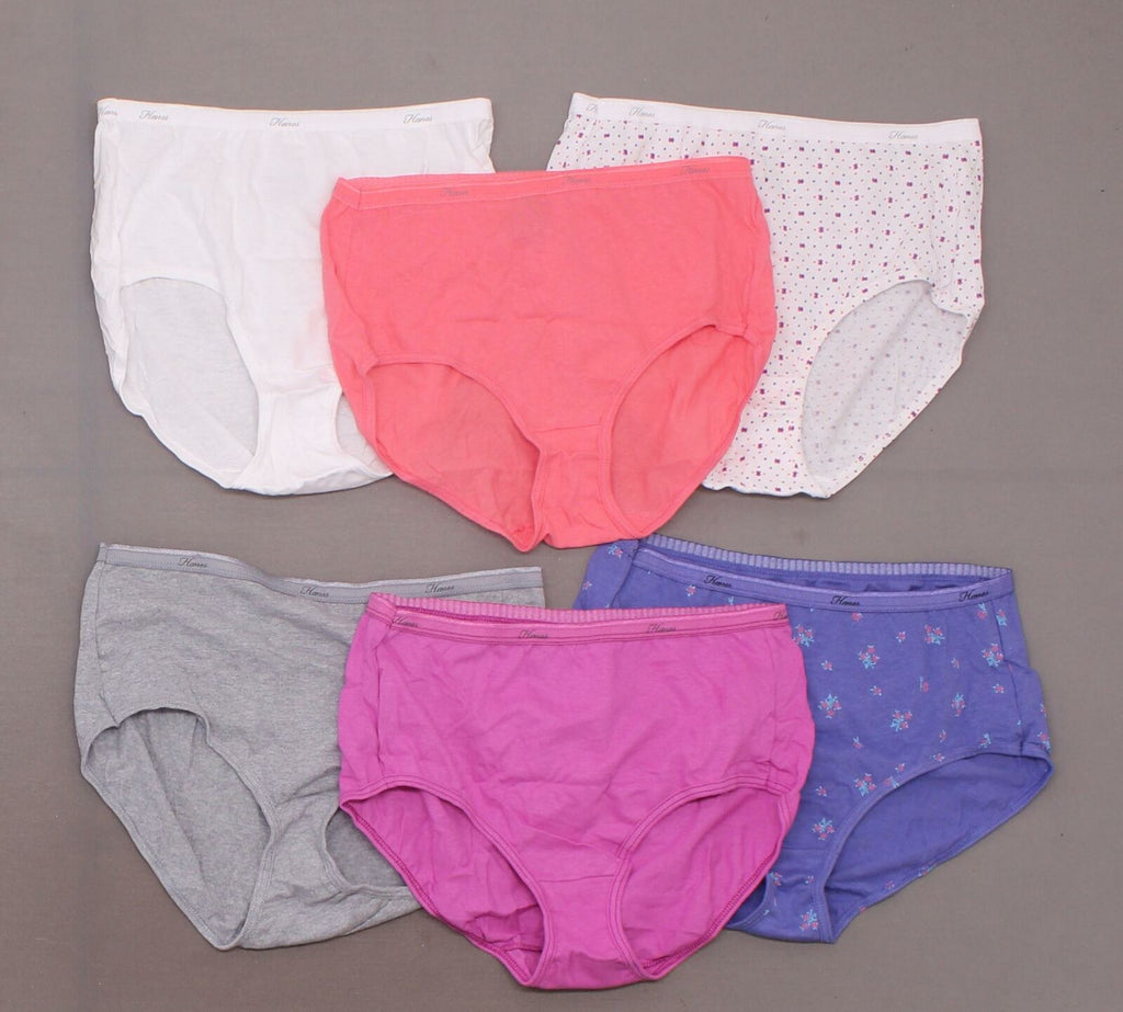 Hanes Women's 6 Pairs Cotton Briefs Panties Underwear – Biggybargains