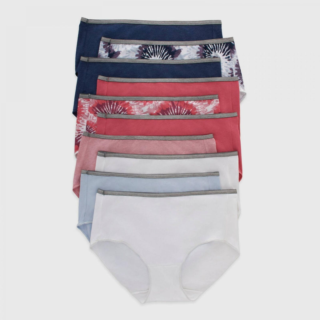 Hanes 5 Pack Briefs Underwear Women's Microfiber Cool Comfort Panties Size 5  