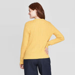 A New Day Women's Ribbed Cuff Crewneck Pullover Sweater