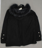 A New Day Women's Wool Duffel Coat with Removable Fur Trim Hood