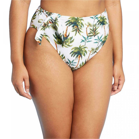 Xhilaration Women's Tie Front High Leg High Waist Bikini Bottom