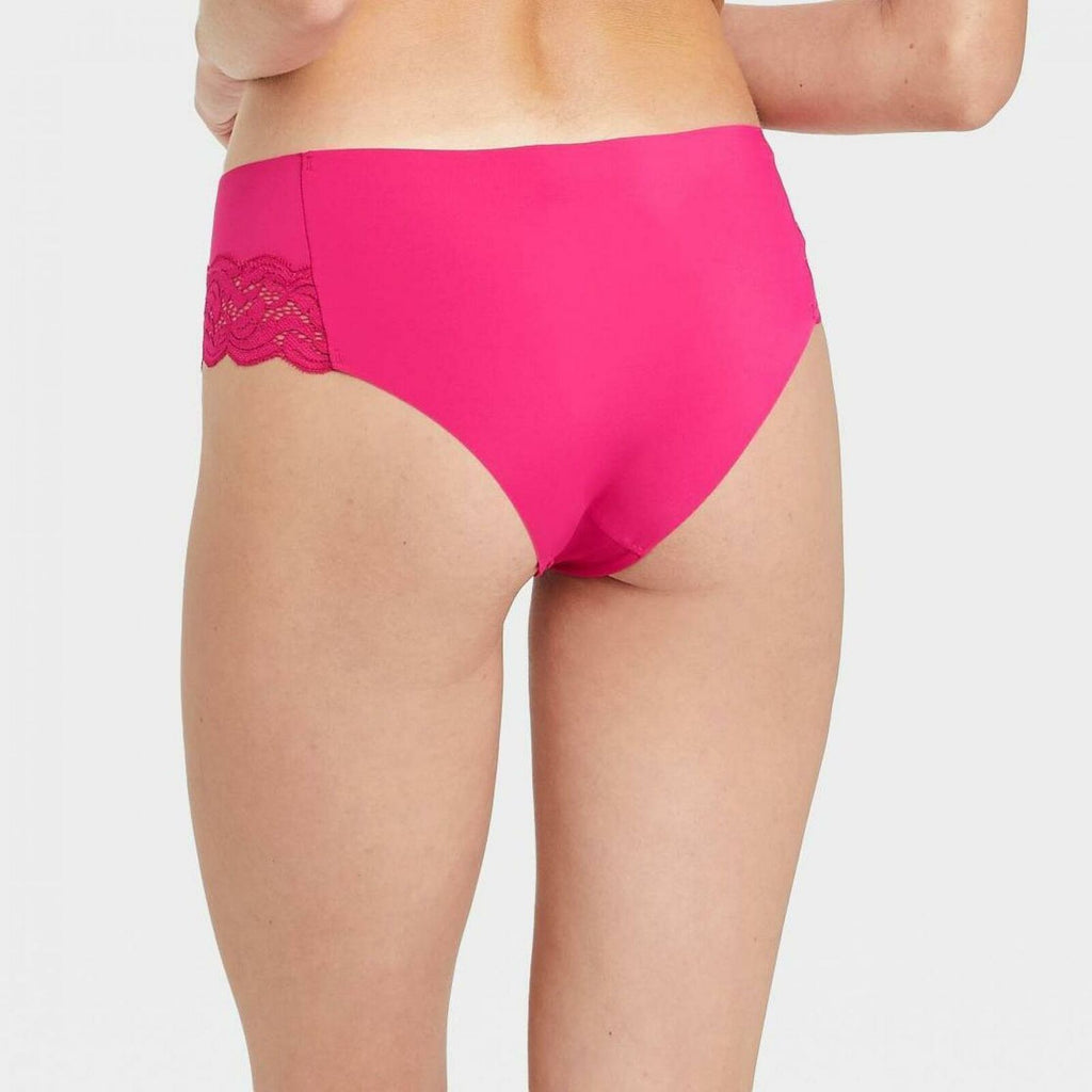 Women's Laser Cut Cheeky Underwear - Auden™ Berry Red L
