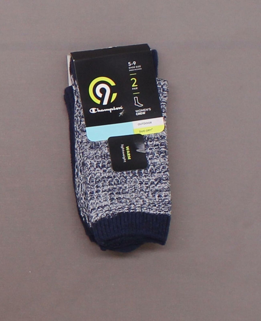 C9 Champion Women s 2 Pack Duo Dry Striped Soft Crew Socks Biggybargains