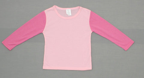 Unbranded New Girls Youth Two Tone Pajama Sleep Shirt Pink Small (3/4)