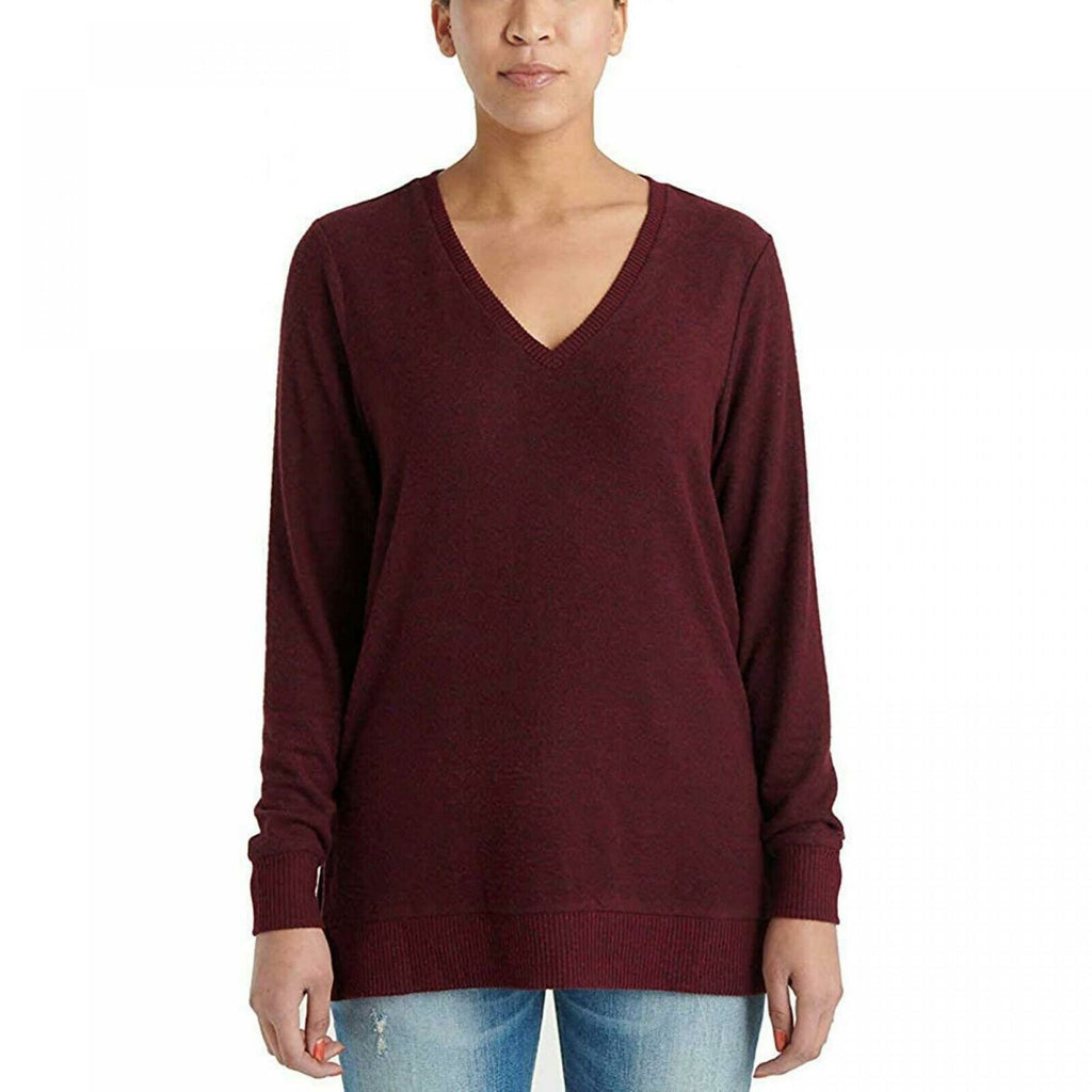 Lucky Brand Women's V-Neck Tunic Soft Cloud Knit Sweater