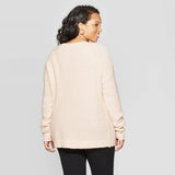 Ava & Viv Women's Plus Size Crewneck Cable Pullover Sweater