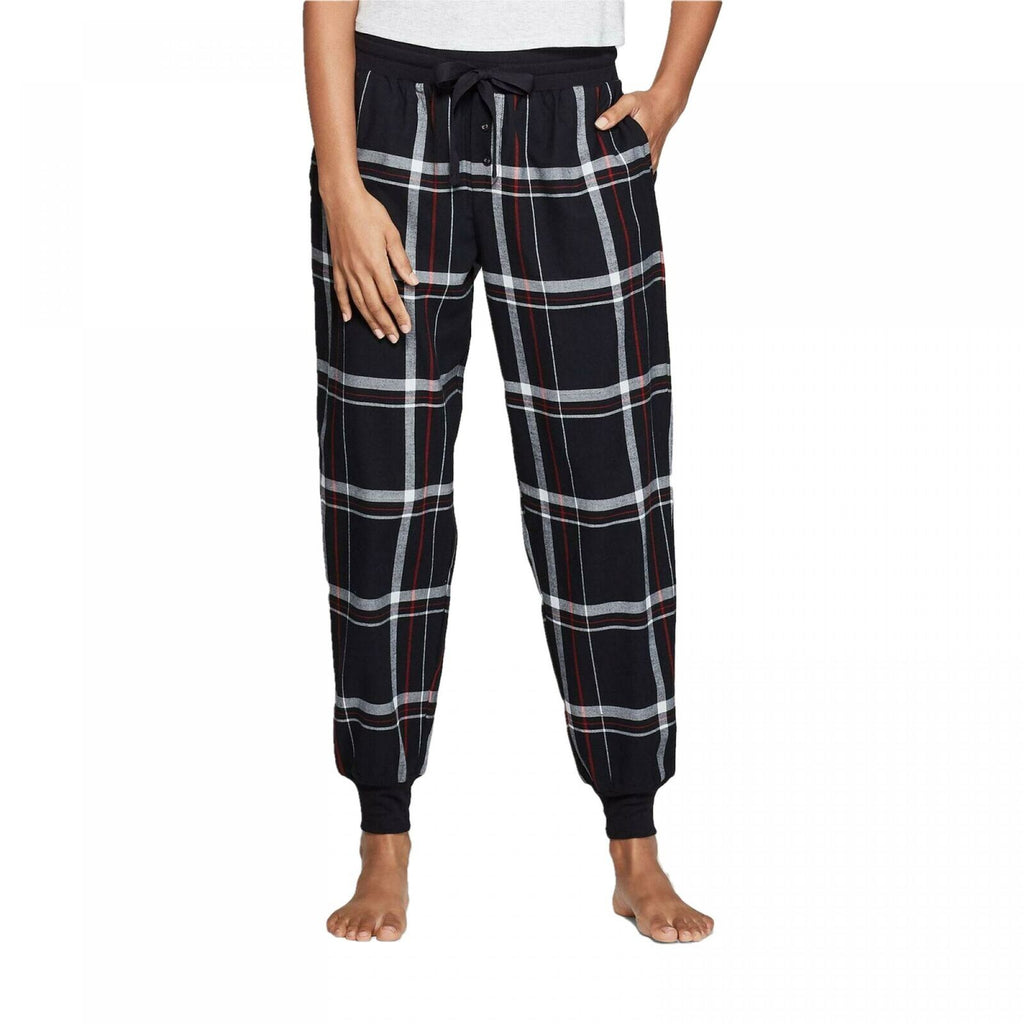 Women's Perfectly Cozy Flannel Jogger Pajama Pants - Stars Above White XL