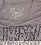 Fifth Sun Women's Short Sleeve CHAMPAGNE Graphic T-Shirt