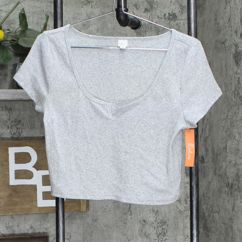 Women's Cropped Lounge Sweatshirt - Colsie (Dark Gray, XS)