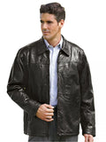 Haband Executive Division Men's Year Round Leather Jacket Fleece Liner Black XL