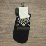 Sun + Stone Men's Half-Calf Diamond Pattern Ankle Socks