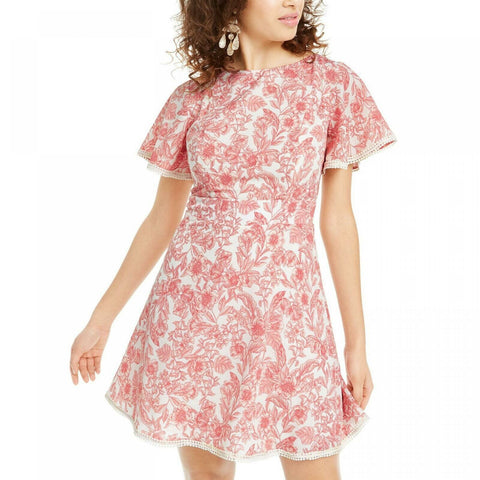 B. Darlin Women's Junior Fit Floral A-Line Dress