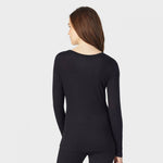 Warm Essentials by Cuddl Duds Women's Long Sleeve Smooth Stretch V-Neck Shirt