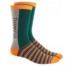 Club Room Mens Holiday Thankful Thanksgiving Striped Crew Socks