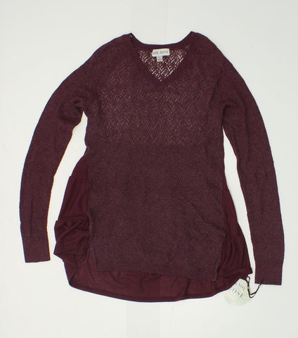 Knox Rose Women's Pointelle Ruffle Hem Pullover Sweater – Biggybargains