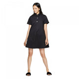 Who What Wear Women's Short Sleeve Collared Trapeze Mini Shirtdress