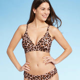 Kona Sol Women's Animal Print Bikini Top AFK77