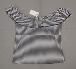 A New Day Women's Striped Off the Shoulder Sleeveless Knit Top Shirt