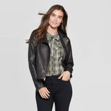 Universal Thread Women's Faux Leather Moto Jacket