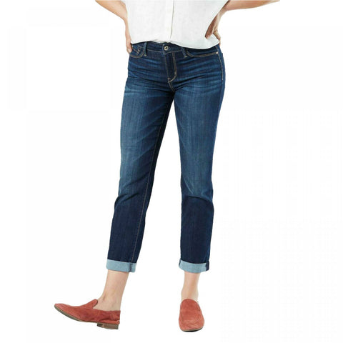 DENIZEN From Levi s Women s Mid Rise Modern Slim Cuffed Jeans Biggybargains