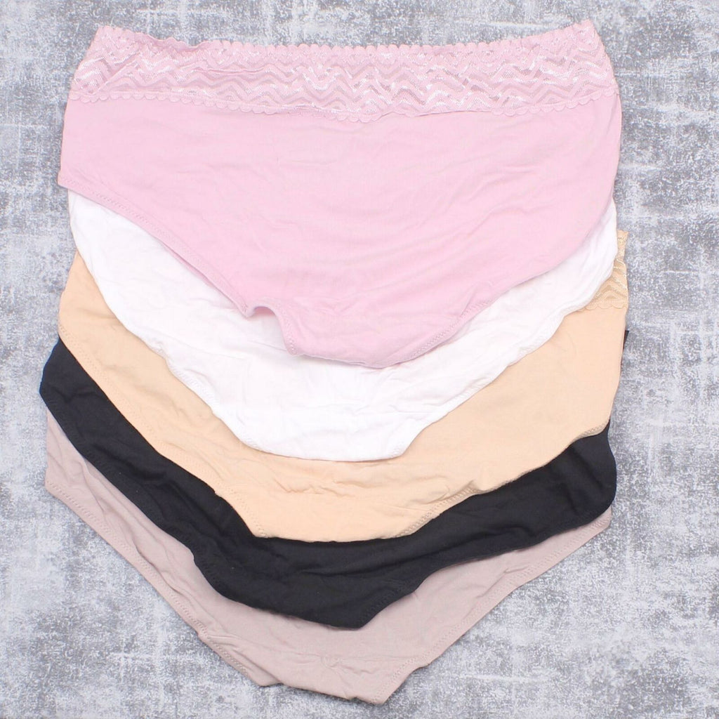Gloria Vanderbilt Women's Tagfree Cotton Blend Brief Panties, 5-Pack