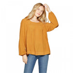 Universal Thread Women's Long Sleeve Square Neck Blouse