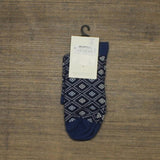 Sun + Stone Men's Novelty Diamond Ankle Half-Calf Socks