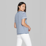 Wild Fable Women's Striped Short Sleeve Crewneck Ringer Boxy T-Shirt