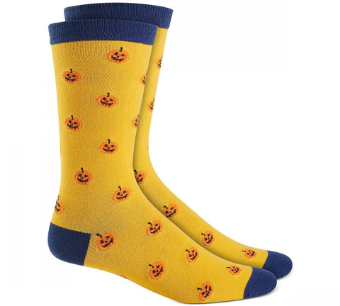 Club Room Mens Holiday Jack O' Lantern Halloween Crew Socks