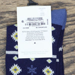 Sun + Stone Men's Snowflake Holiday Half-Calf Socks